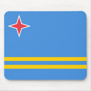 Patriotic Aruba Flag Mouse Pad