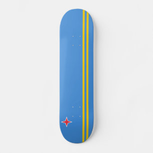 Patriotic Aruba Flag Skateboard