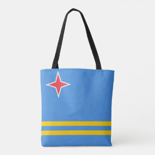 Patriotic Aruba Flag Tote Bag