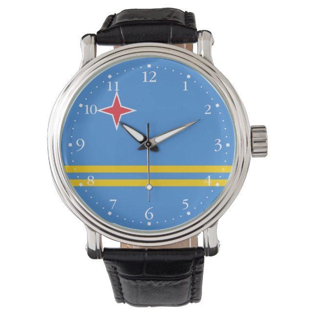 Patriotic Aruba Flag Watch (Front)