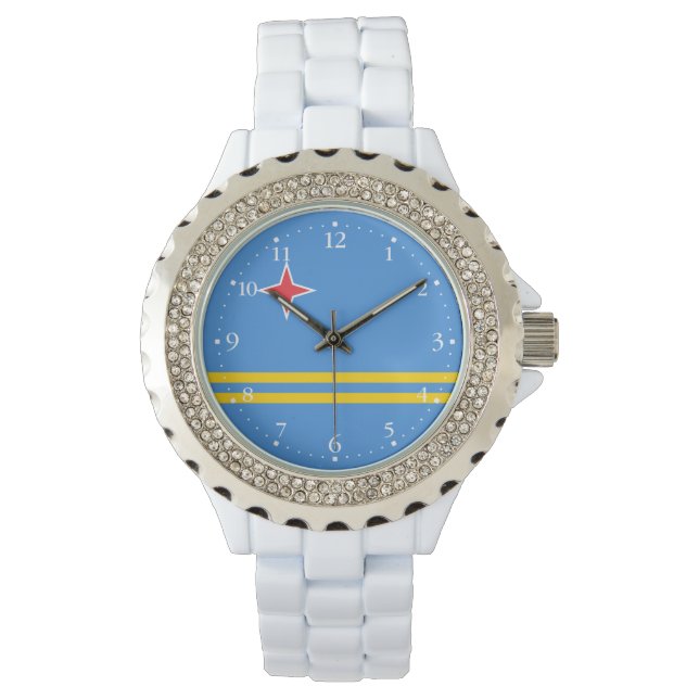Patriotic Aruba Flag Watch (Front)