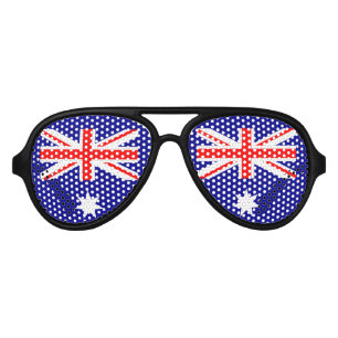 Patriotic Australian Flag Aviator Sunglasses