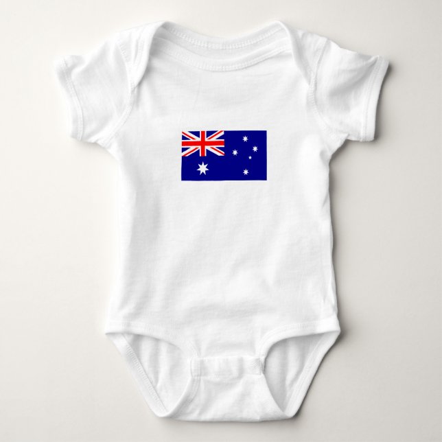 Patriotic Australian Flag Baby Bodysuit (Front)