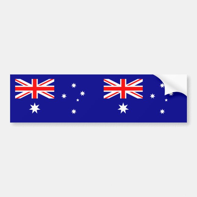 Patriotic Australian Flag Bumper Sticker (Front)