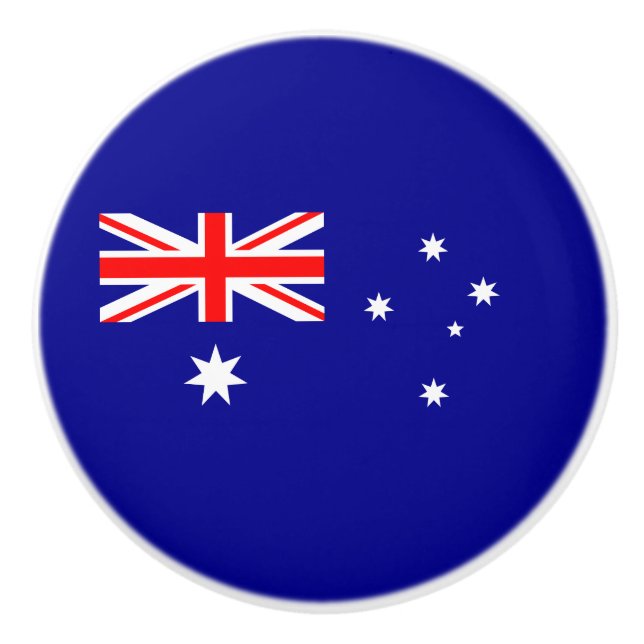 Patriotic Australian Flag Ceramic Knob (Front)