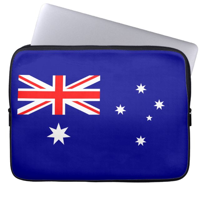 Patriotic Australian Flag Laptop Sleeve (Front)