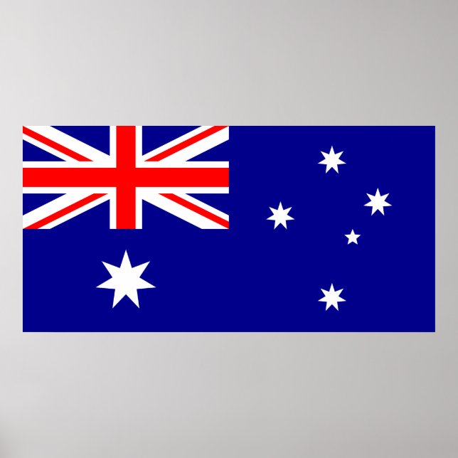 Patriotic Australian Flag Poster (Front)