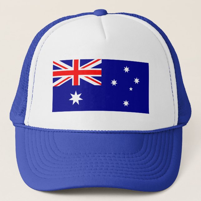 Patriotic Australian Flag Trucker Hat (Front)