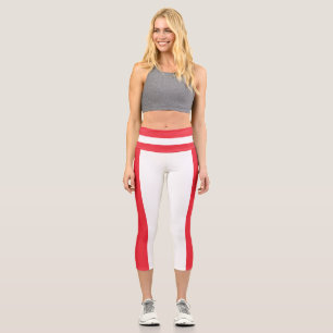 Patriotic Austrian Flag Capri Leggings