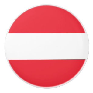Patriotic Austrian Flag Ceramic Knob