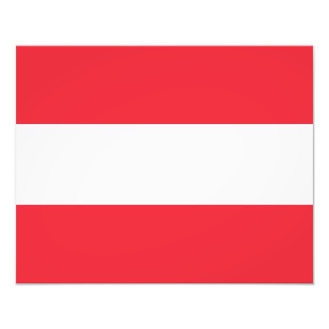 Patriotic Austrian Flag Photo Print (Front)