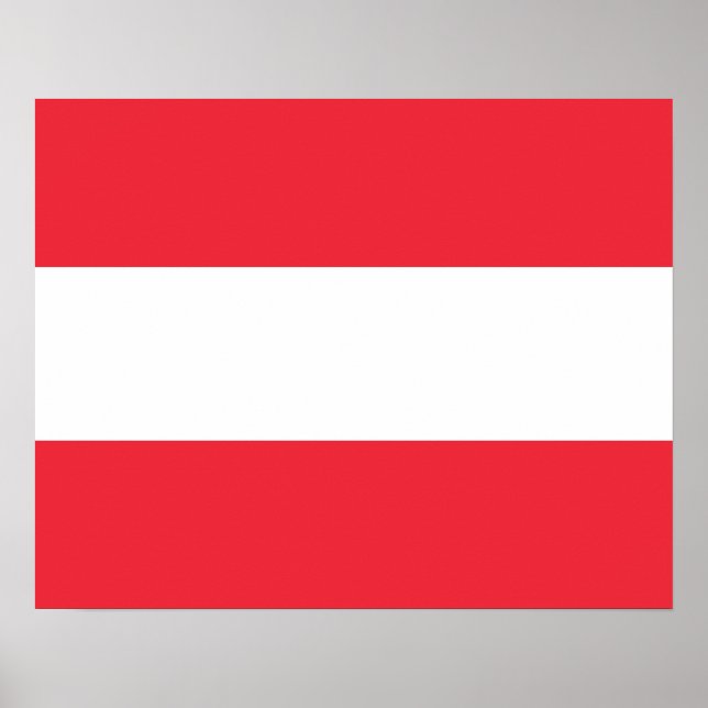 Patriotic Austrian Flag Poster (Front)