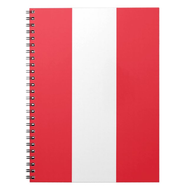 Patriotic Austrian Flag Spiral Notebook (Front)