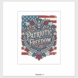 Patriotic Autumn Leaves Vector Graphic Tee