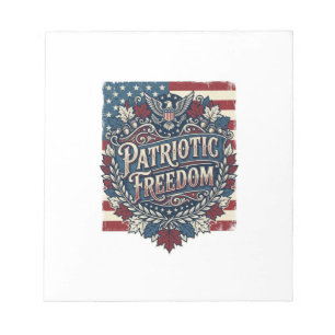 Patriotic Autumn Leaves Vector Graphic Tee Notepad