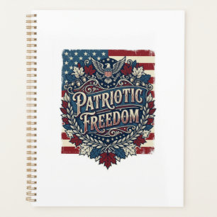 Patriotic Autumn Leaves Vector Graphic Tee Planner