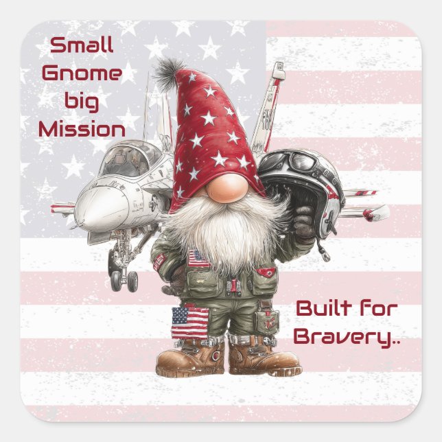 Patriotic Aviation Tribute  Square Sticker (Front)