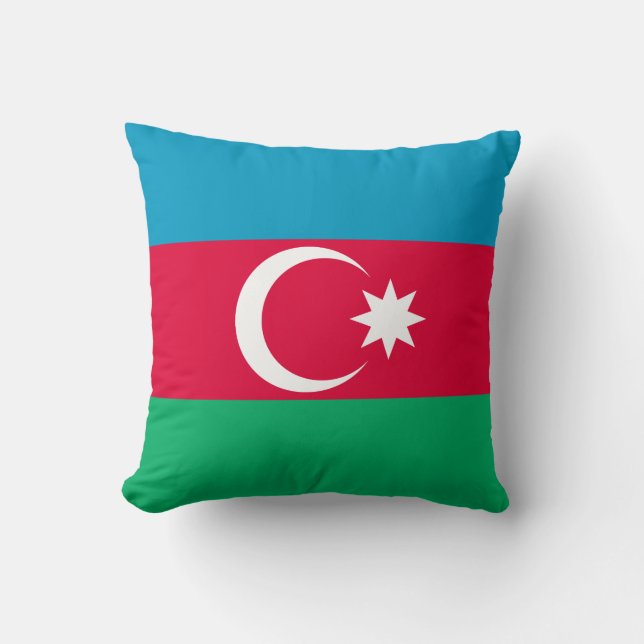 Patriotic Azerbaijan Flag Cushion (Front)