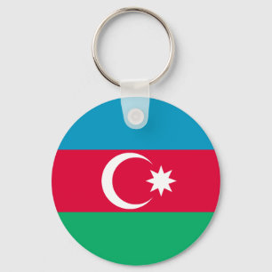 Patriotic Azerbaijan Flag Key Ring