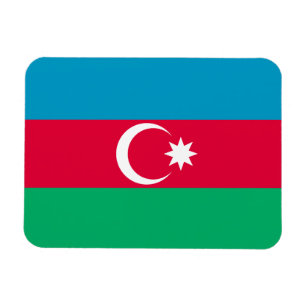 Patriotic Azerbaijan Flag Magnet