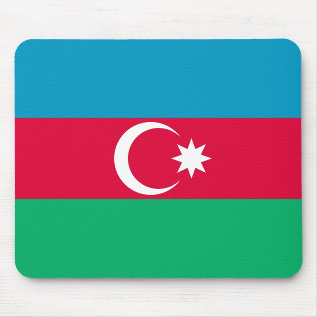 Patriotic Azerbaijan Flag Mouse Pad (Front)