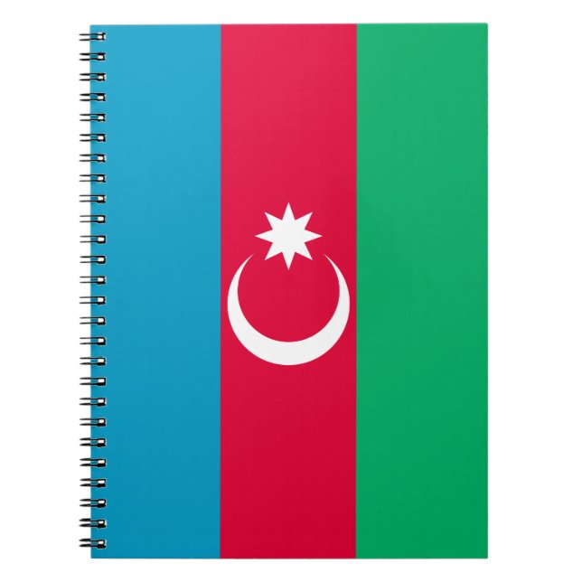 Patriotic Azerbaijan Flag Notebook (Front)