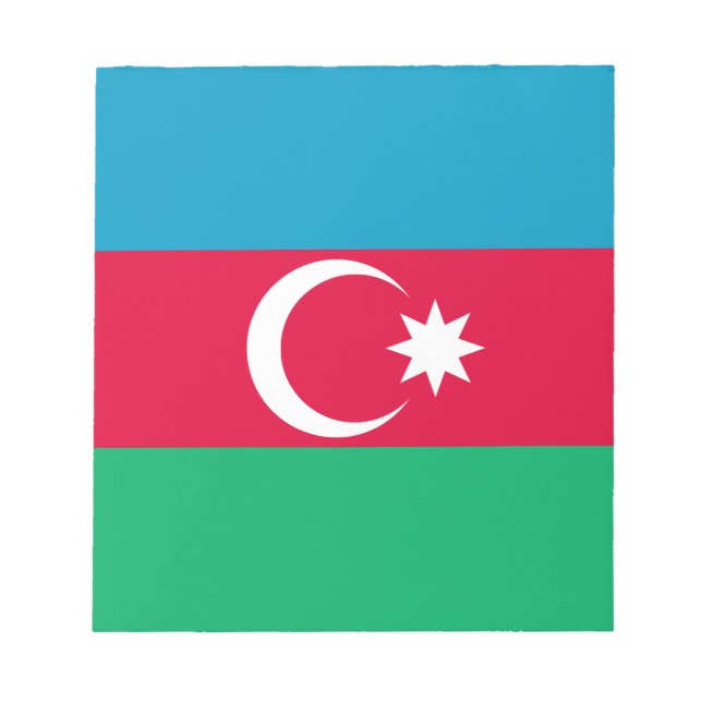 Patriotic Azerbaijan Flag Notepad (Front)