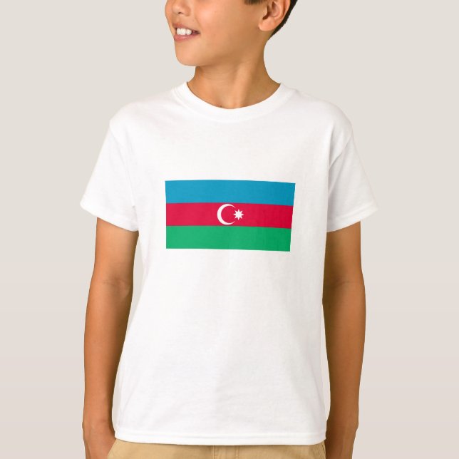 Patriotic Azerbaijan Flag T-Shirt (Front)