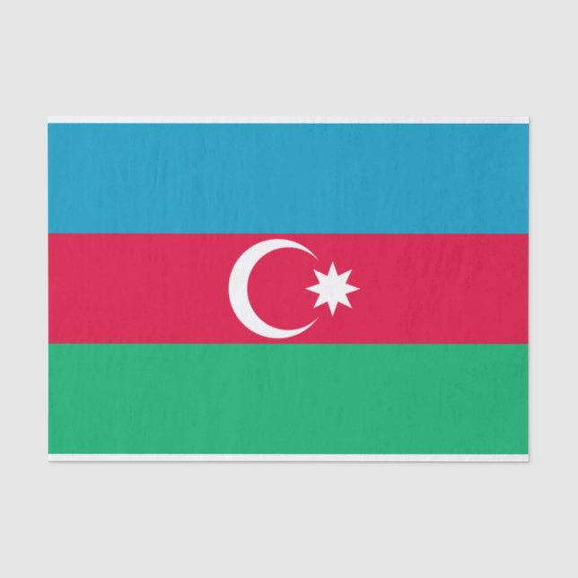 Patriotic Azerbaijan Flag Tissue Paper (Front)