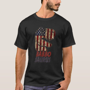 Patriotic Babbo Dino Babbosaurus American Flag T-Shirt