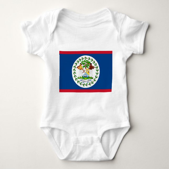 Patriotic baby bodysuit with flag Belise (Front)