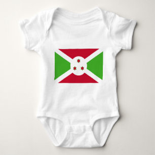 Patriotic baby bodysuit with flag Burundi