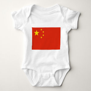 Patriotic baby bodysuit with flag China