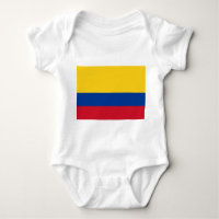 Patriotic baby bodysuit with flag Colombia