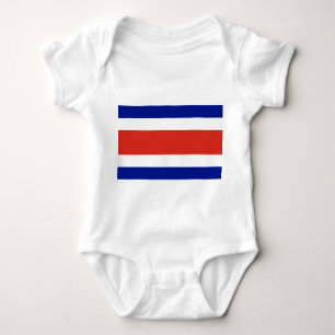 Patriotic baby bodysuit with flag Costa Rica