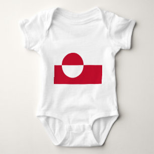 Patriotic baby bodysuit with flag Greenland