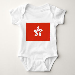 Patriotic baby bodysuit with flag Hong Kong