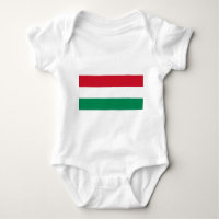 Patriotic baby bodysuit with flag Hungary
