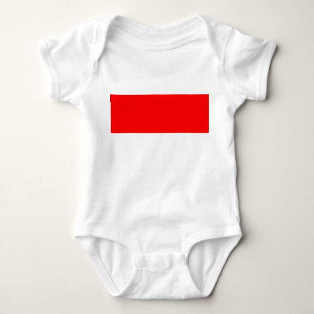Patriotic baby bodysuit with flag Indonesia (Front)