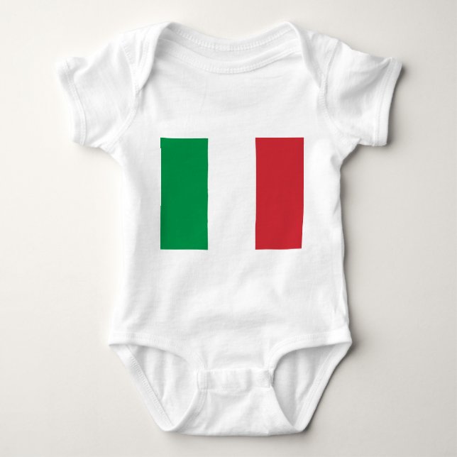 Patriotic baby bodysuit with flag Italy (Front)
