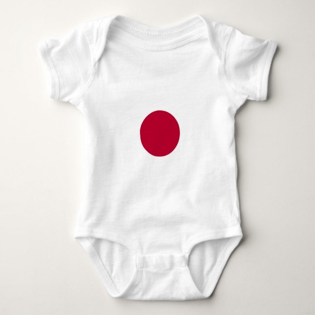 Patriotic baby bodysuit with flag Japan (Front)
