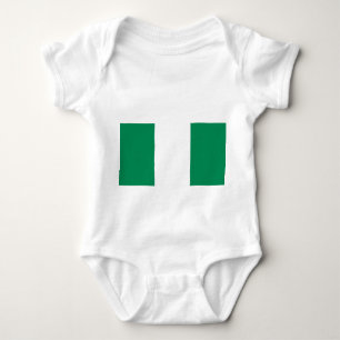 Patriotic baby bodysuit with flag Nigeria