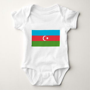 Patriotic baby bodysuit with flag of Azerbaijan