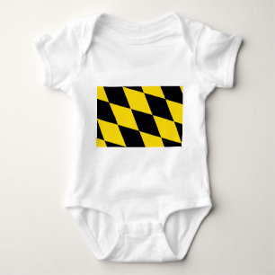 Patriotic baby bodysuit with flag of Munich