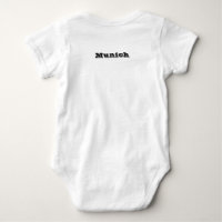 Patriotic baby bodysuit with flag of Munich