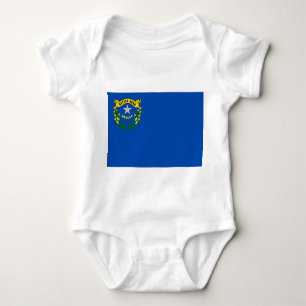 Patriotic baby bodysuit with flag of Nevada