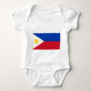 Patriotic baby bodysuit with flag of Philippines