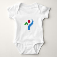 Patriotic baby bodysuit with flag of Seoul