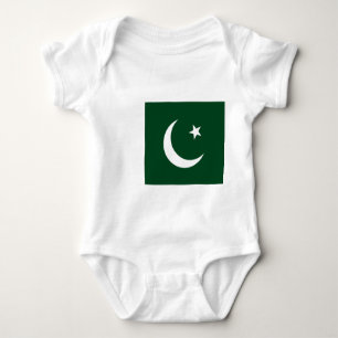 Patriotic baby bodysuit with flag Pakistan