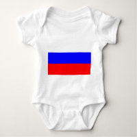 Patriotic baby bodysuit with flag Russia
